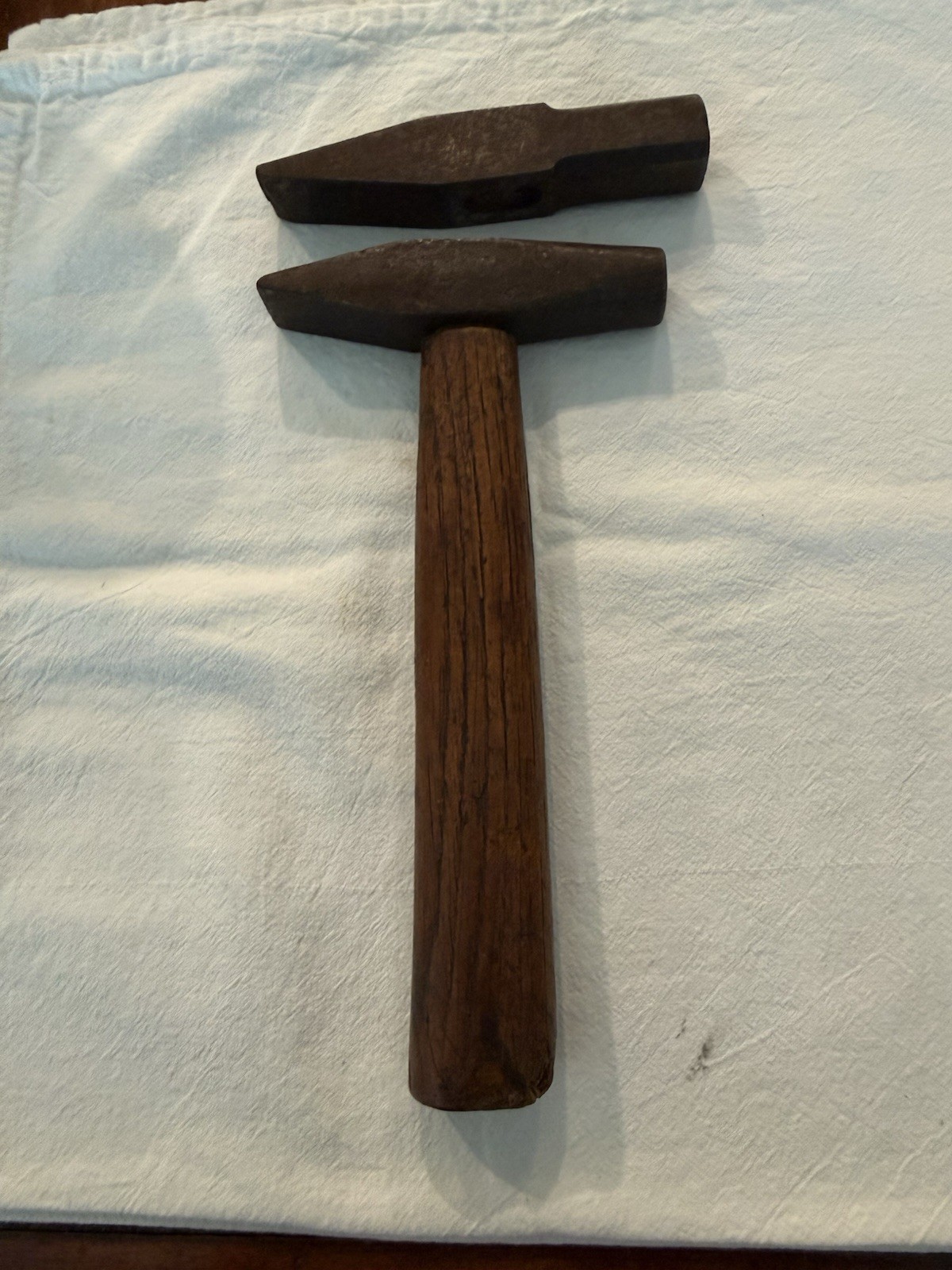 VINTAGE LAKESIDE SAW & TOOL CO 8OZ. RIVITING HAMMER and EXTRA STANLEY 11OZ. HEAD