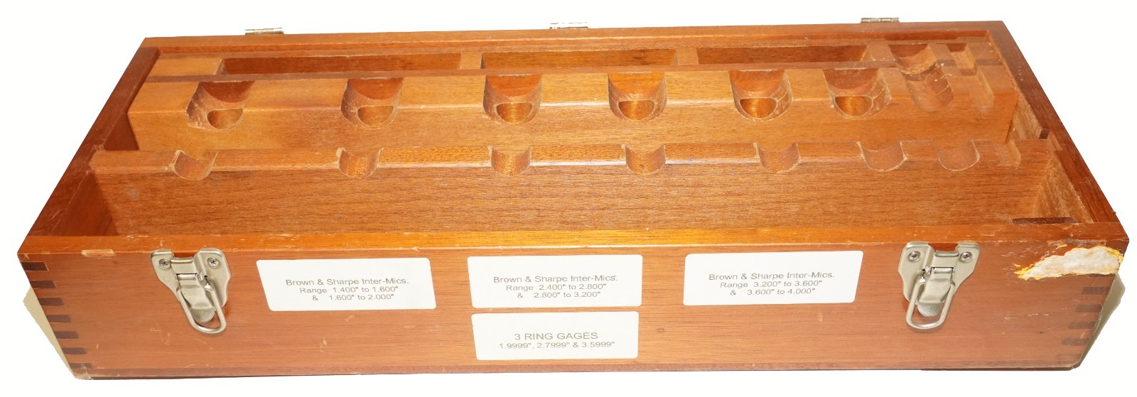 Brown Sharpe Intrimik Wood Bottom Half Storage Case - Bore Gage