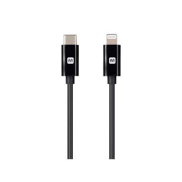 Monoprice Apple MFi Certified Lightning to USB-C and Sync Cable - 6ft - Black