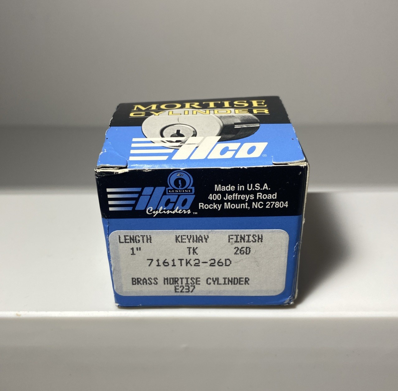 ilco Mortise Cylinder 7161TK2-26D 1" Brass