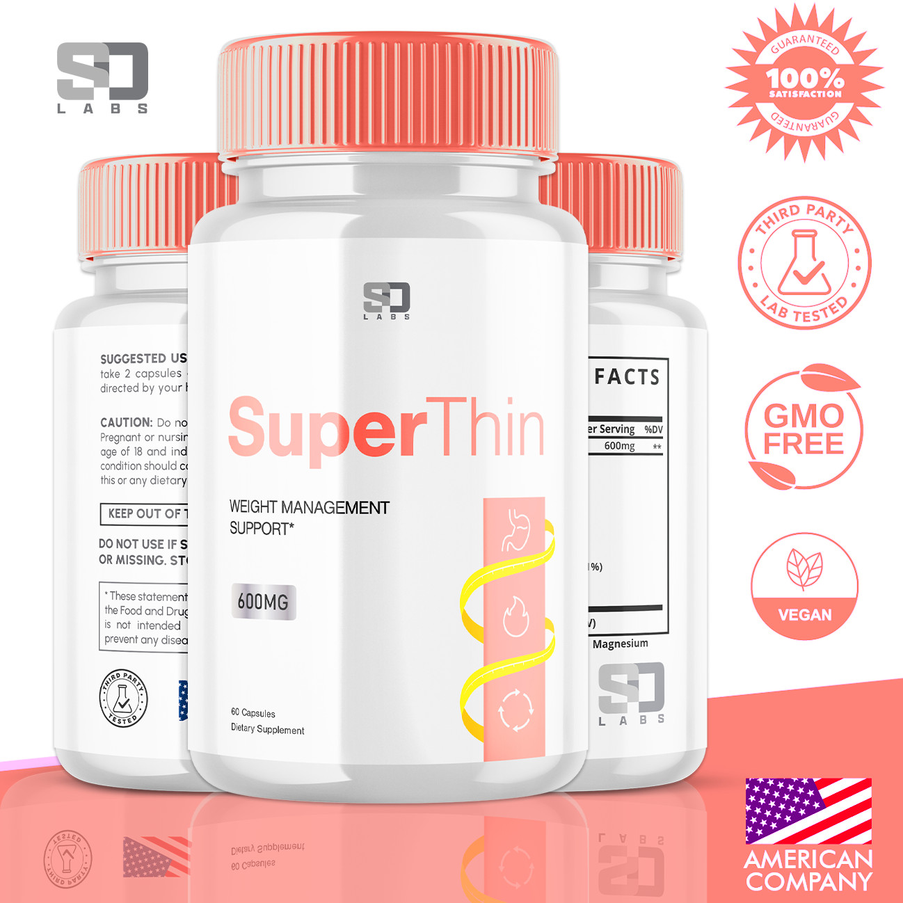 SuperThin - Advanced Weight Support Supplement Natural Formula (3 Pack)