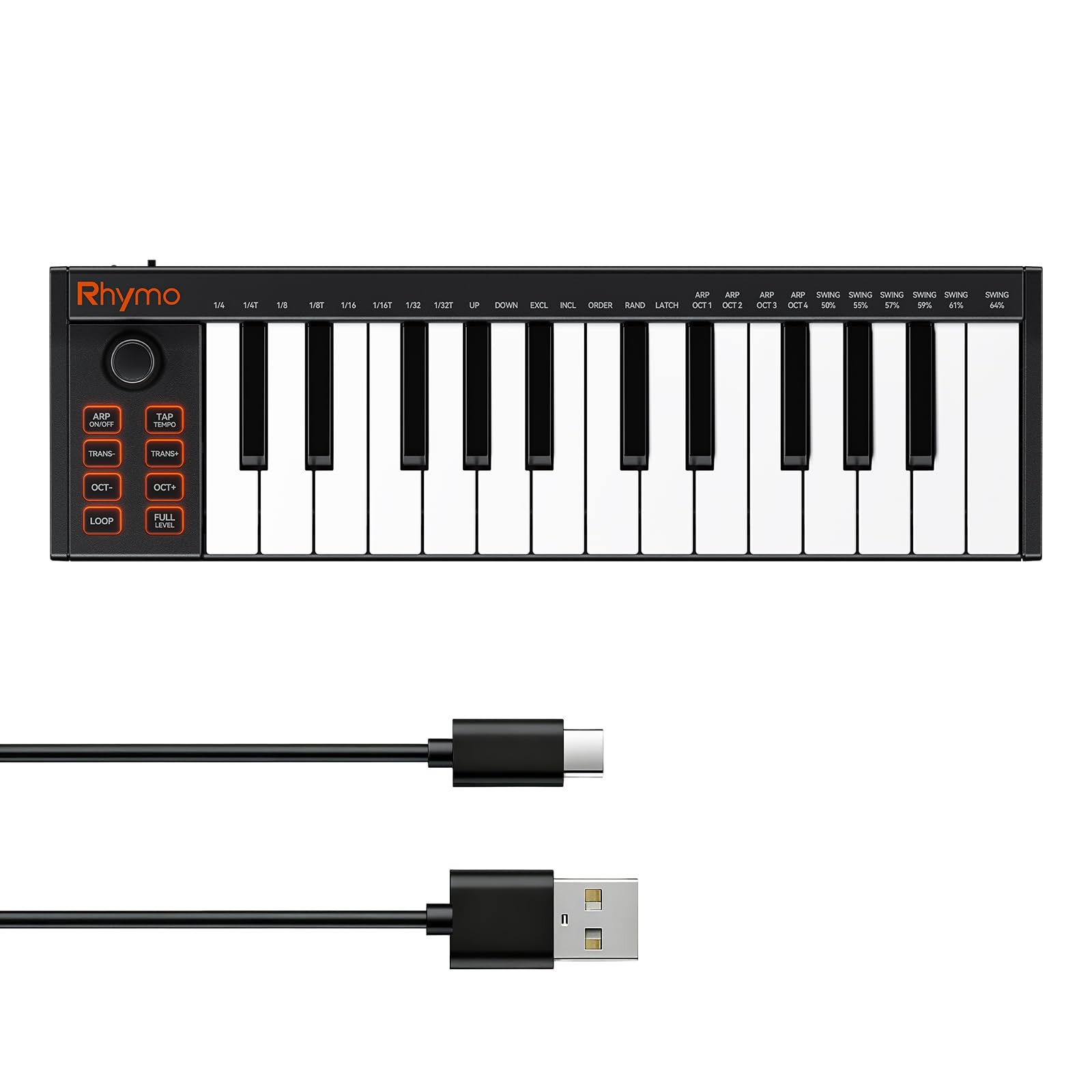 25 Key MIDI Keyboard Controller Portable USB MIDI Controller with Arpeggiator...
