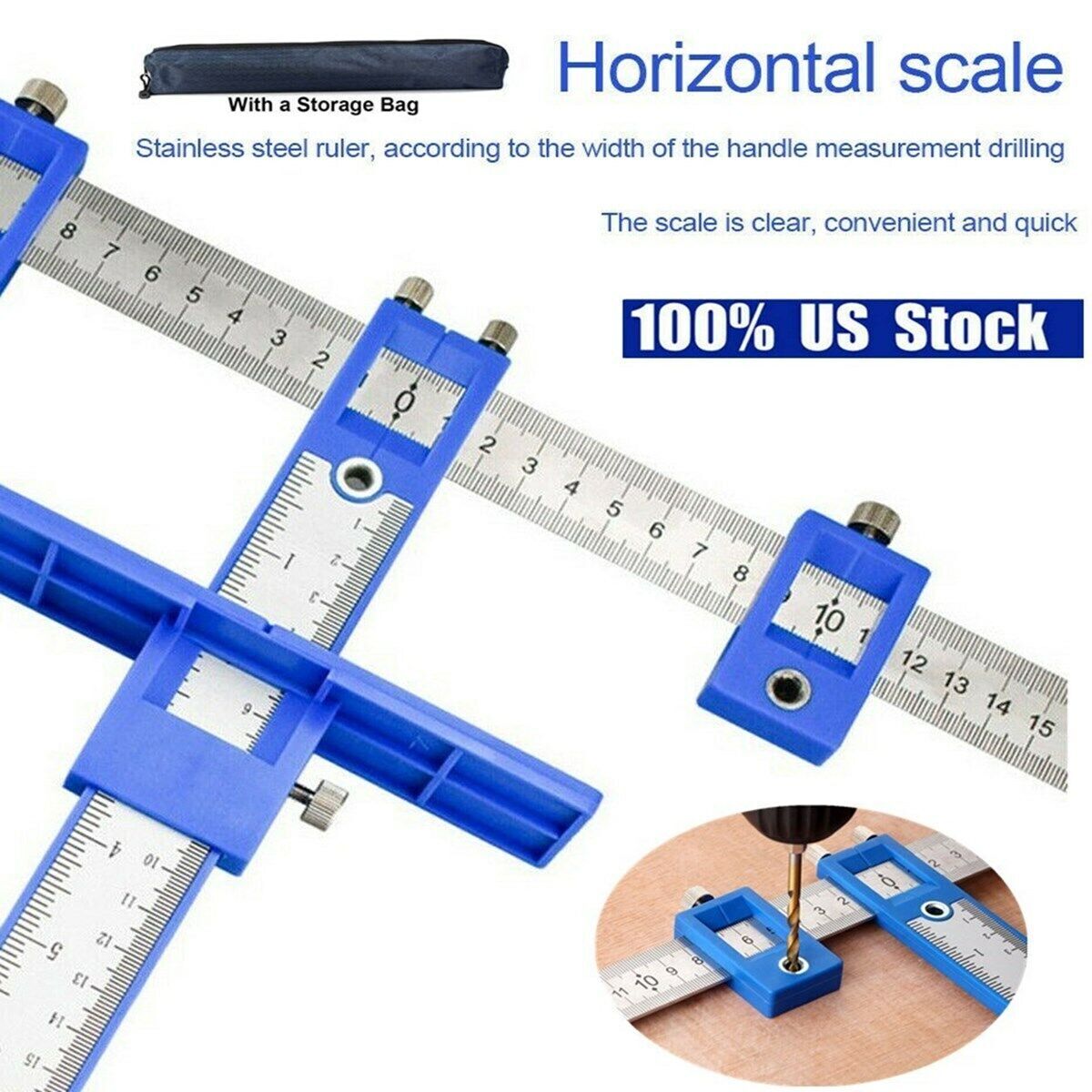 Cabinet Hardware Jig for Handles and Knobs Aluminum Alloy Drill Guide Sleeve
