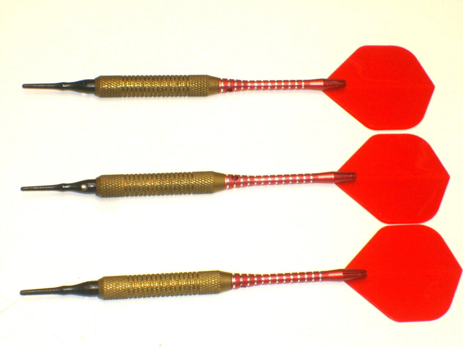 Soft Tip Darts, Used 17 Gram Brass with New Aluminum Shafts and Flights #3819