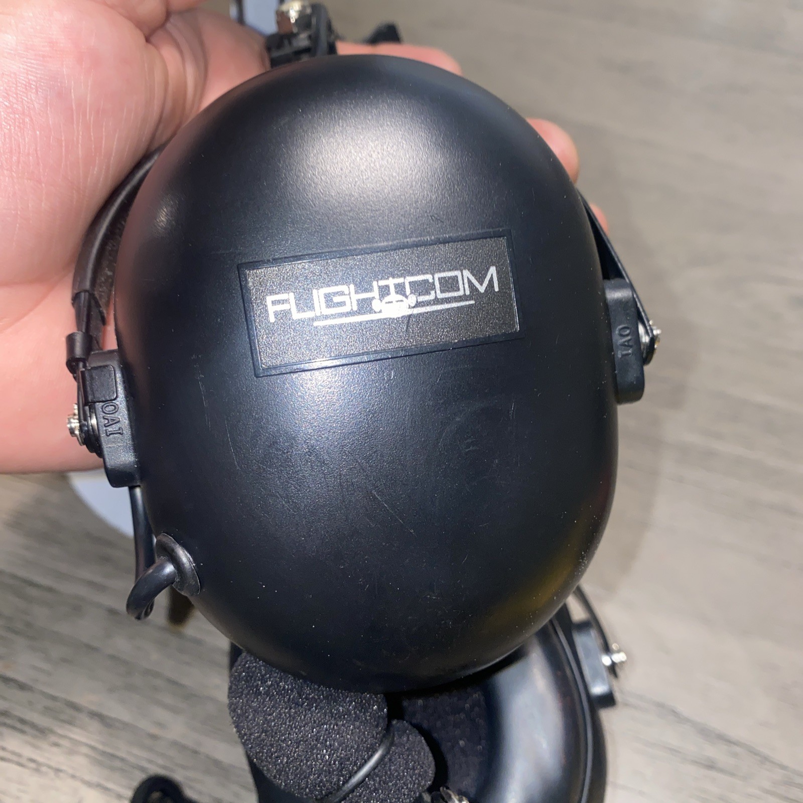Flightcom Aviation Headset with Mic Untested As Is Very Good Conditon