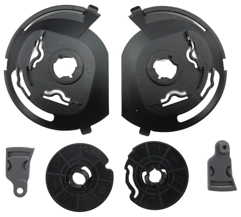 LS2 Verso Helmet Shield Pivot Base Plate Kit Black