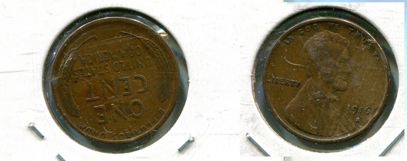 1916 S LINCOLN HEAD PENNY XF 7856T