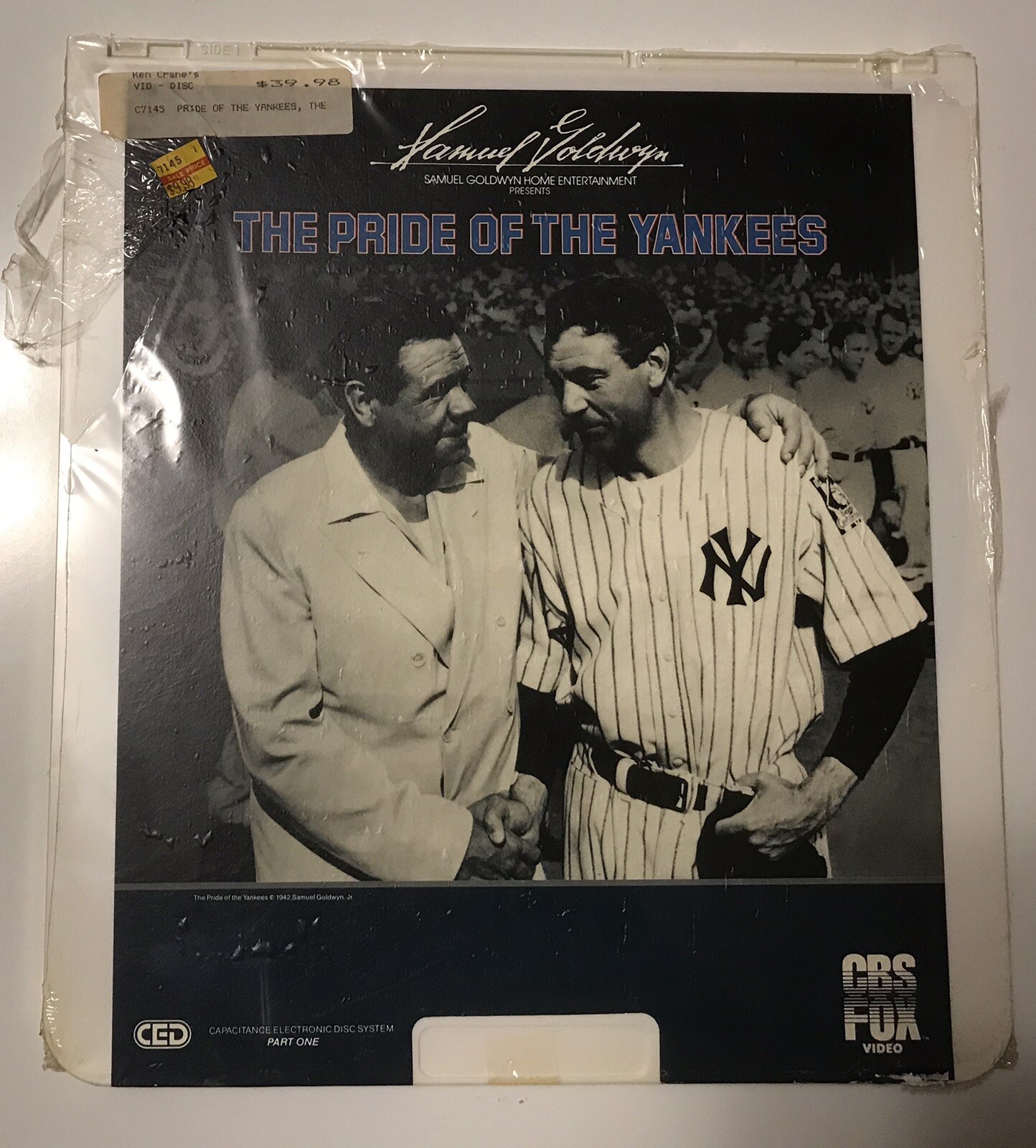 THE PRIDE OF THE YANKEES 2-CED Disc Set/SEALED~Babe Ruth/Lou Gehrig(Gary Cooper)