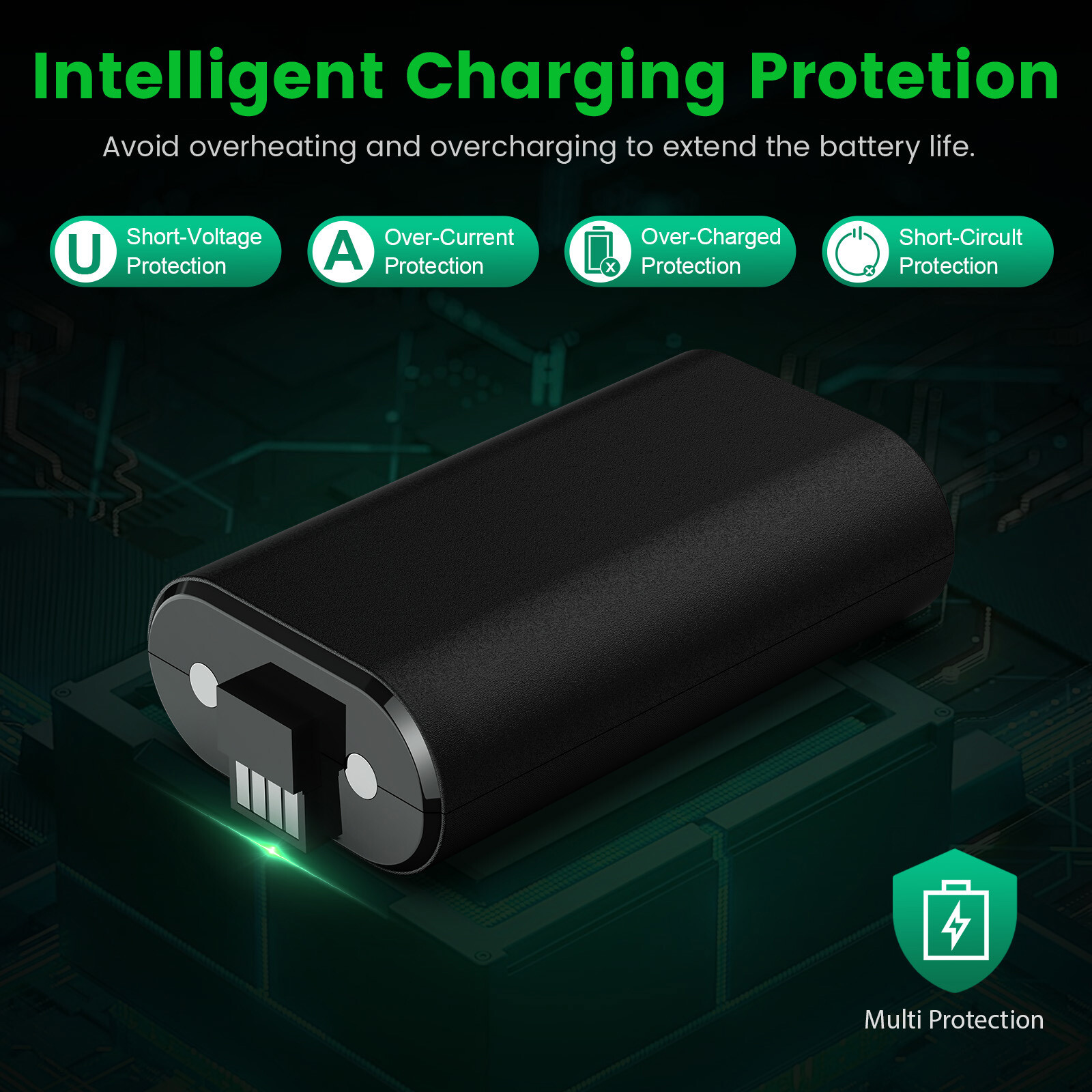 2 Rechargeable Battery Pack For XboxOne S X/Series X S Controller+Charging Cable