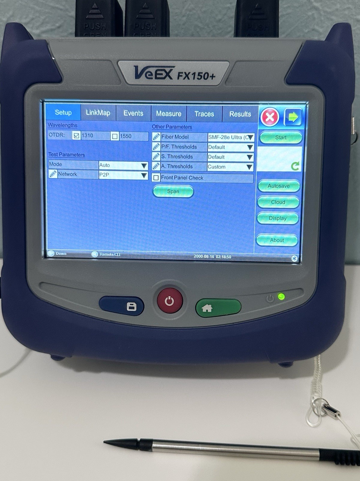 VeEX FX 150 OTDR WiFi Bluetooth Optical Time G2U