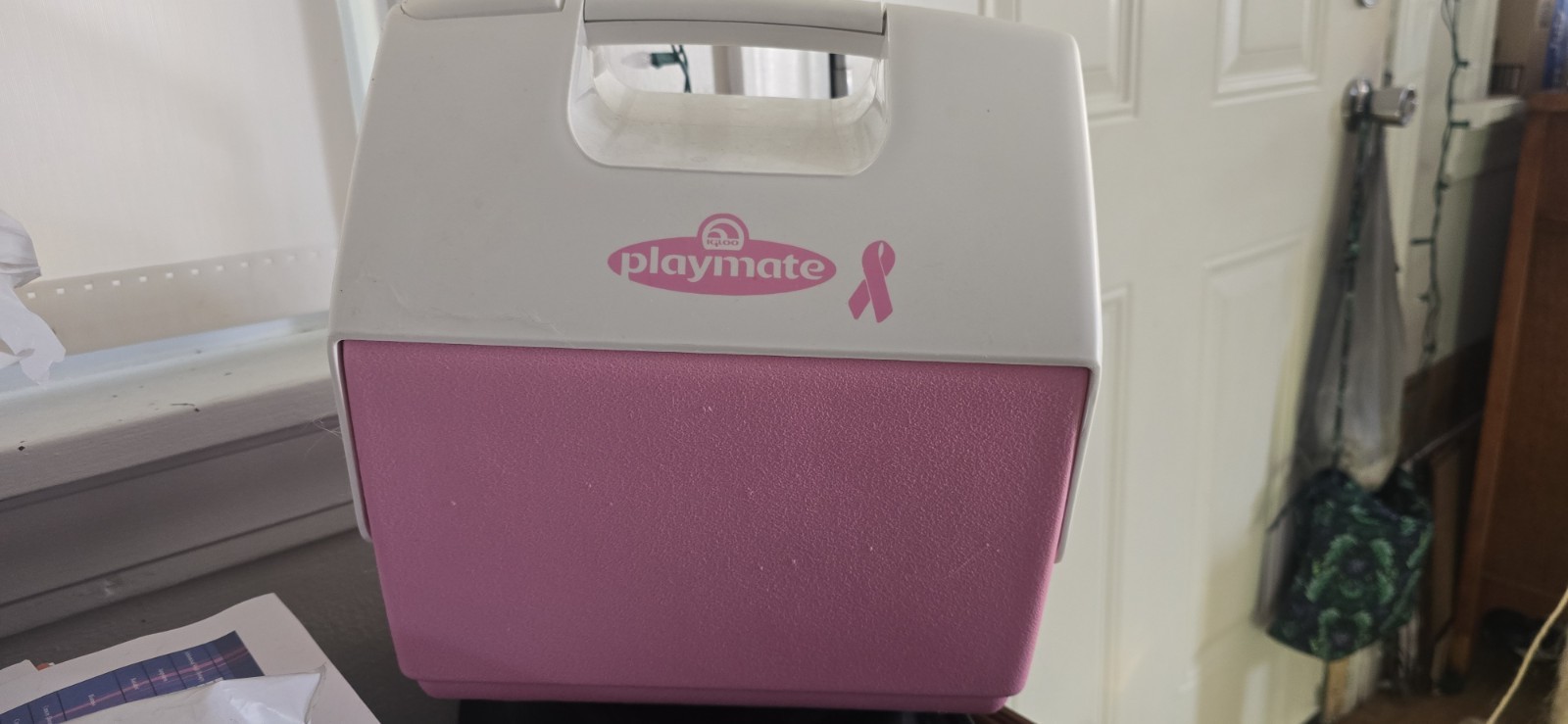 Igloo Playmate 9 qt Pink/White Ice Chest Cooler w/ Bail Handle, 12-Can