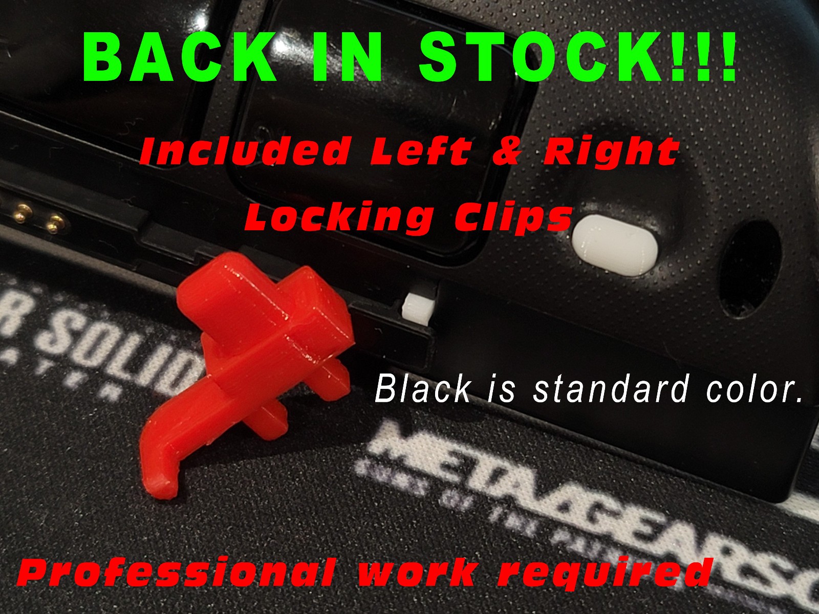 Legion Go 1 Locking Clip Replacement Pair Left + Right (3D Printed)