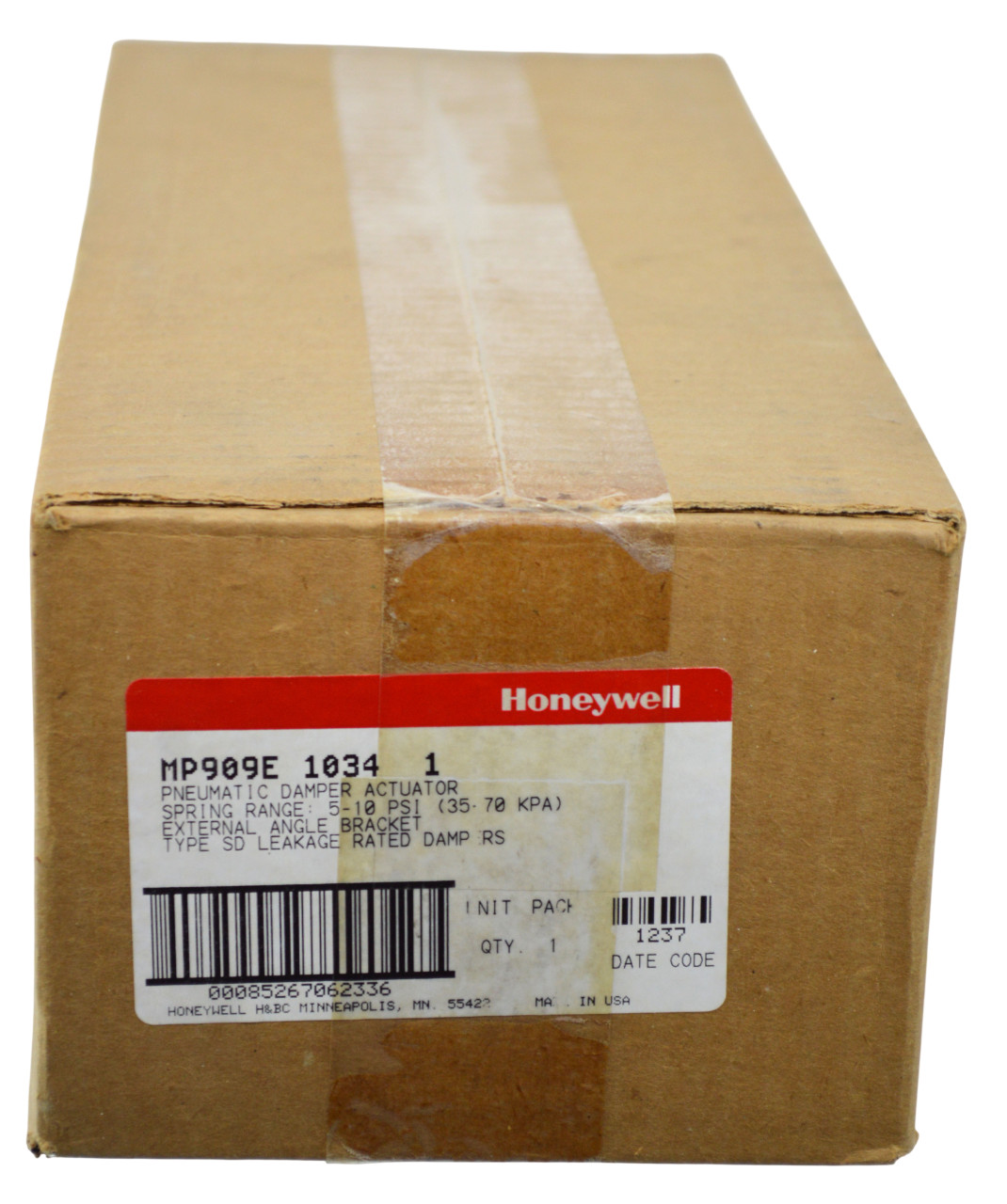 Honeywell MP909E 1034 1 Pneumatic Damper Actuator Range 5-10PSI External Bracket