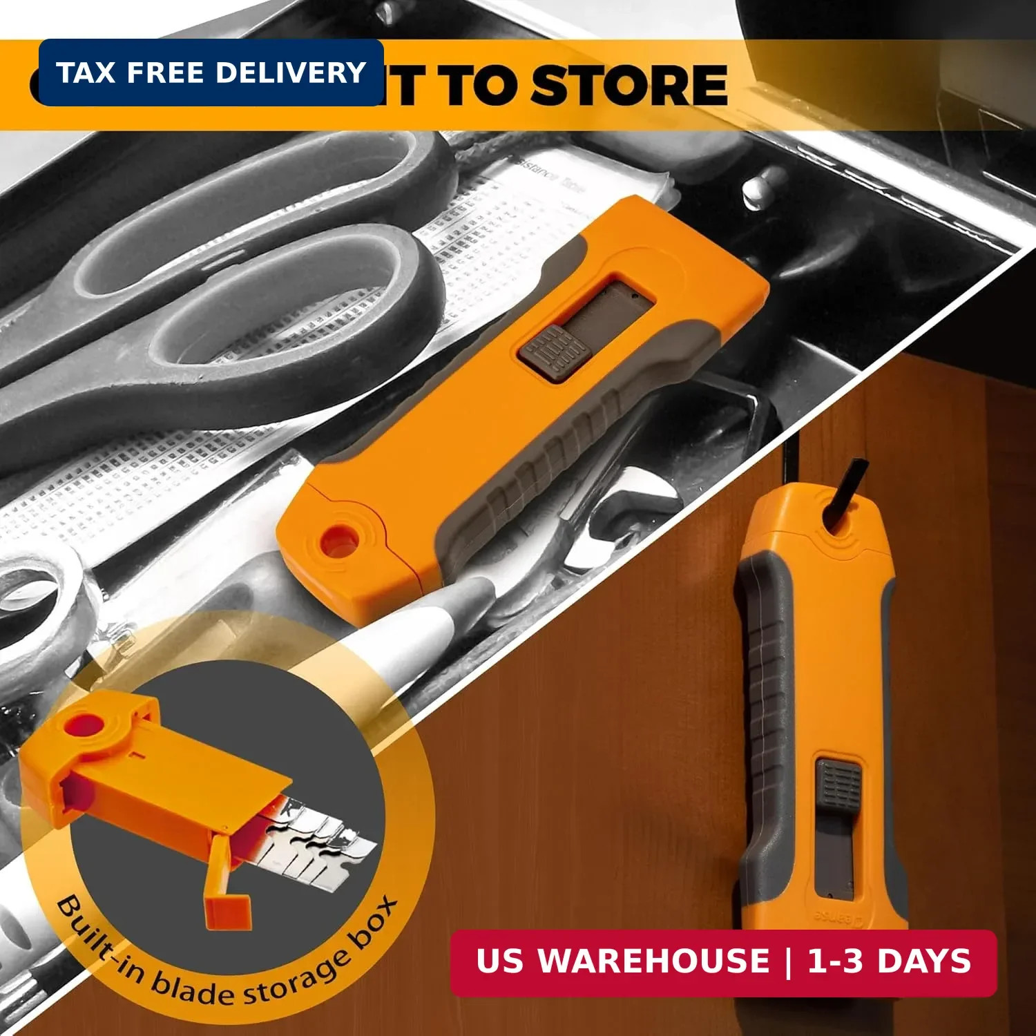 Razor Blade Scraper Tool with 15pcs Extra Blades, Cleaning Razor Scraper for Gla