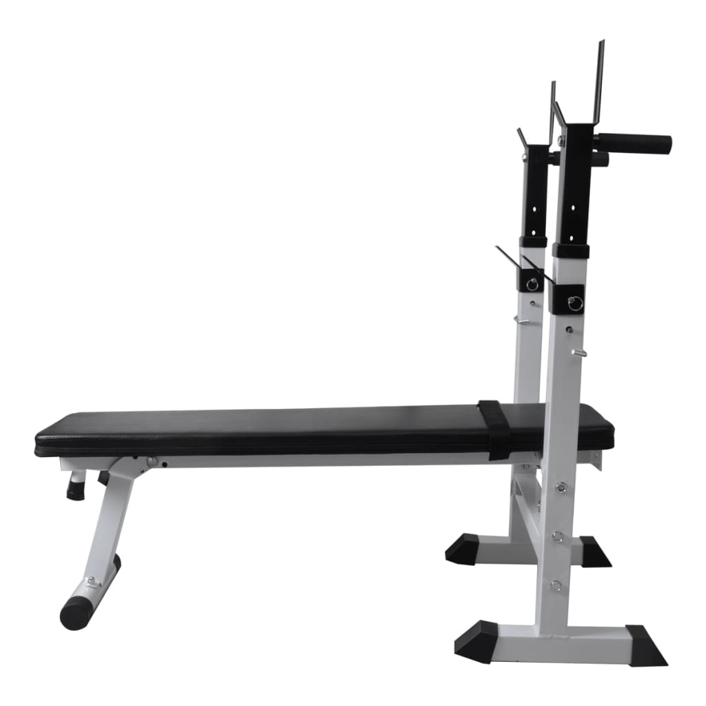 Workout Bench Adjustable Weight Bench Exercise Bench with Weight Rack vidaXL