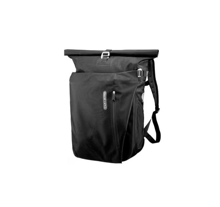 ORTLIEB Vario PS Backpack Pannier 20L/26L Convertible Bike Bag Black Waterproof