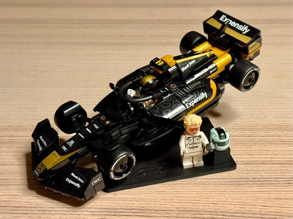 LEGO  Mount F1 APXGP Car Stand- 3D Printed Display Base For Formula 1 Models