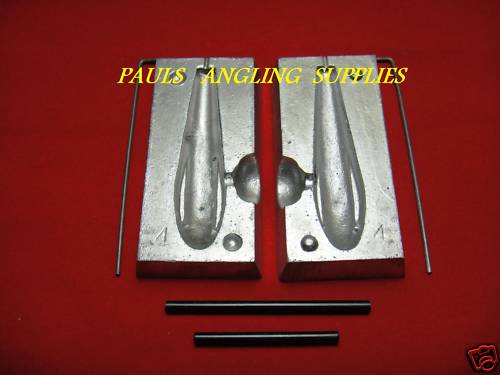 SEA FISHING BEACH GRIP LEAD WEIGHT MOULD TFT 4oz
