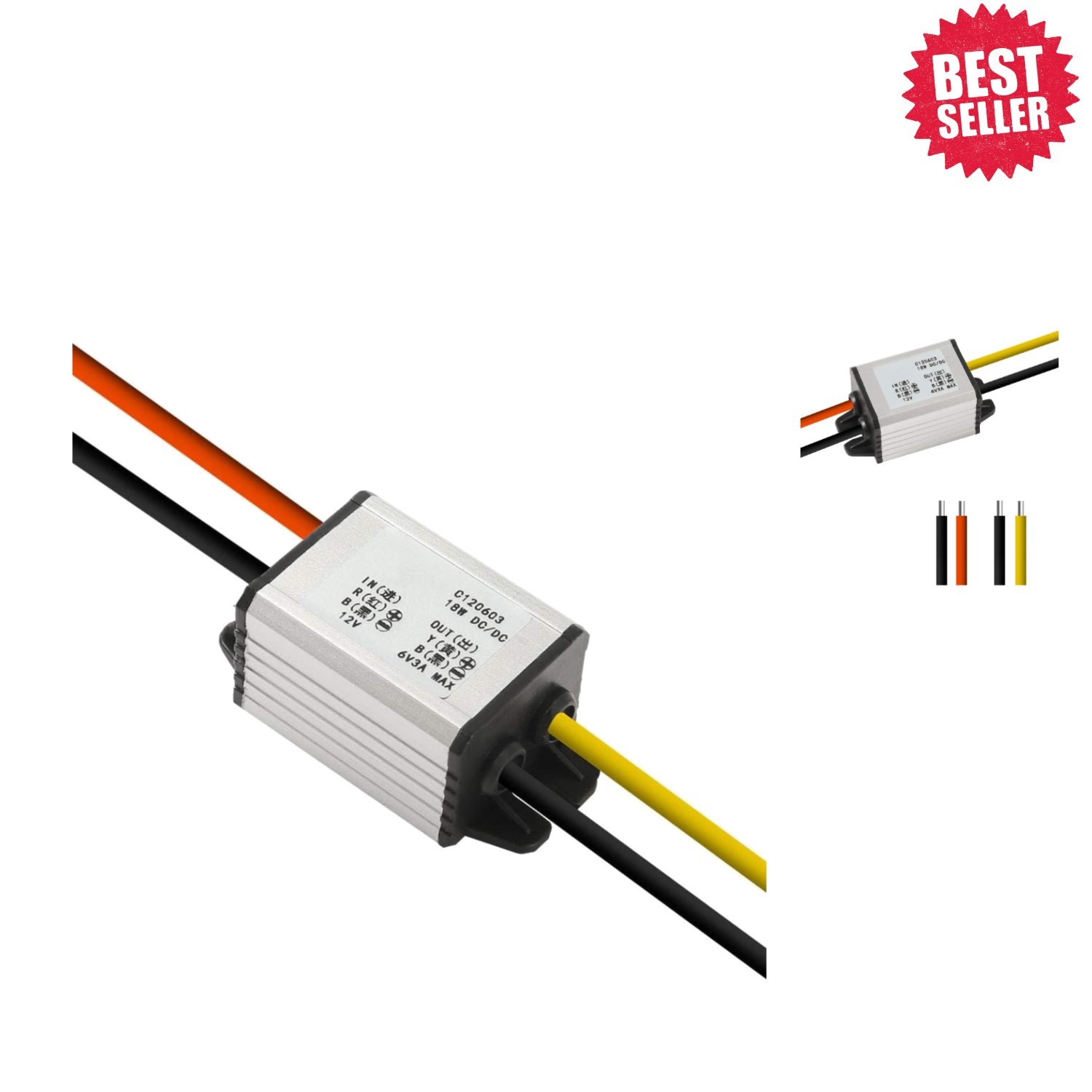 Industrial-Grade 12V to 6V Step Down Converter, 95% Efficiency, 18W Output