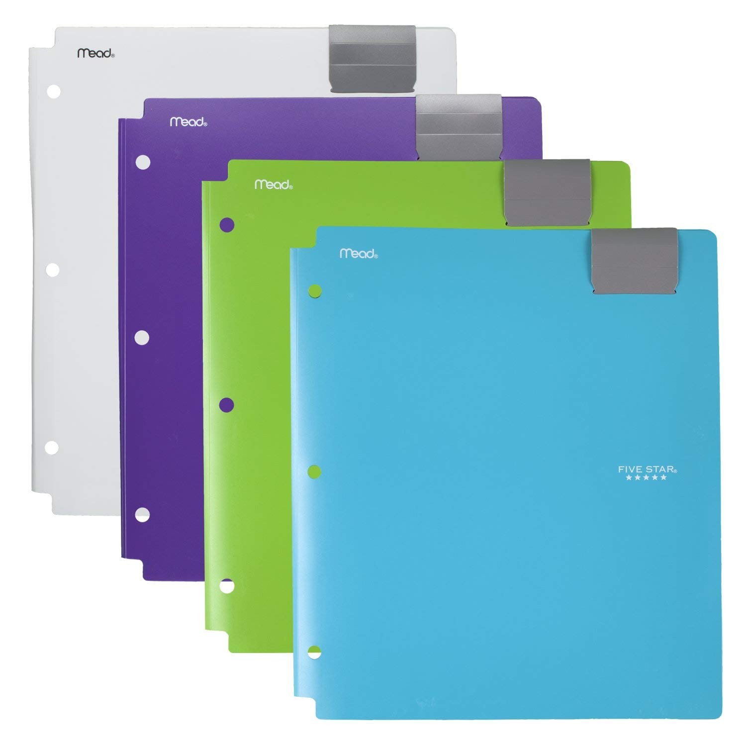 Five Star 4-Pocket Folders, Folders with Pockets, Fits 3 Pack of 4, 14 Trend