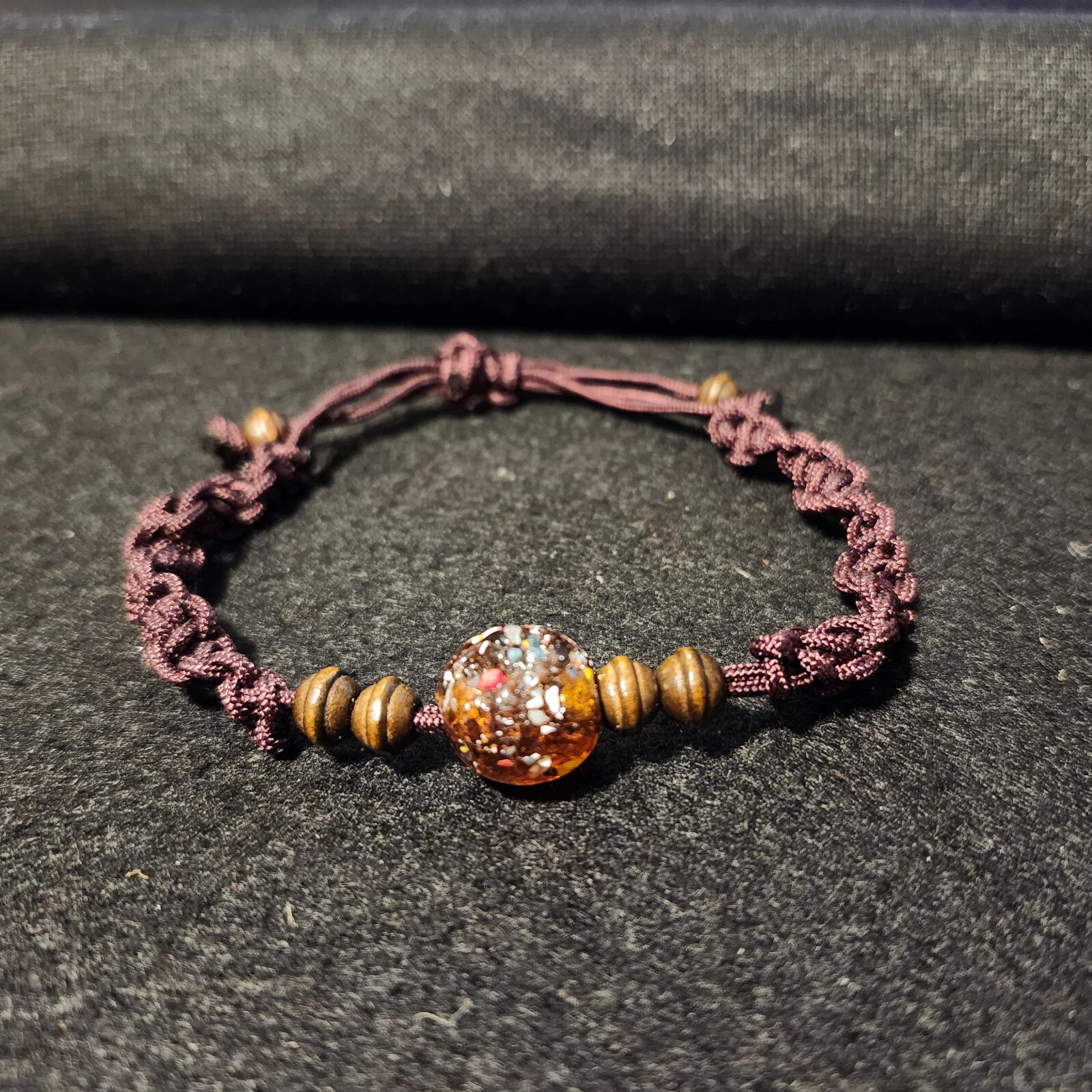 Handmade Nylon and Bead Bracelet