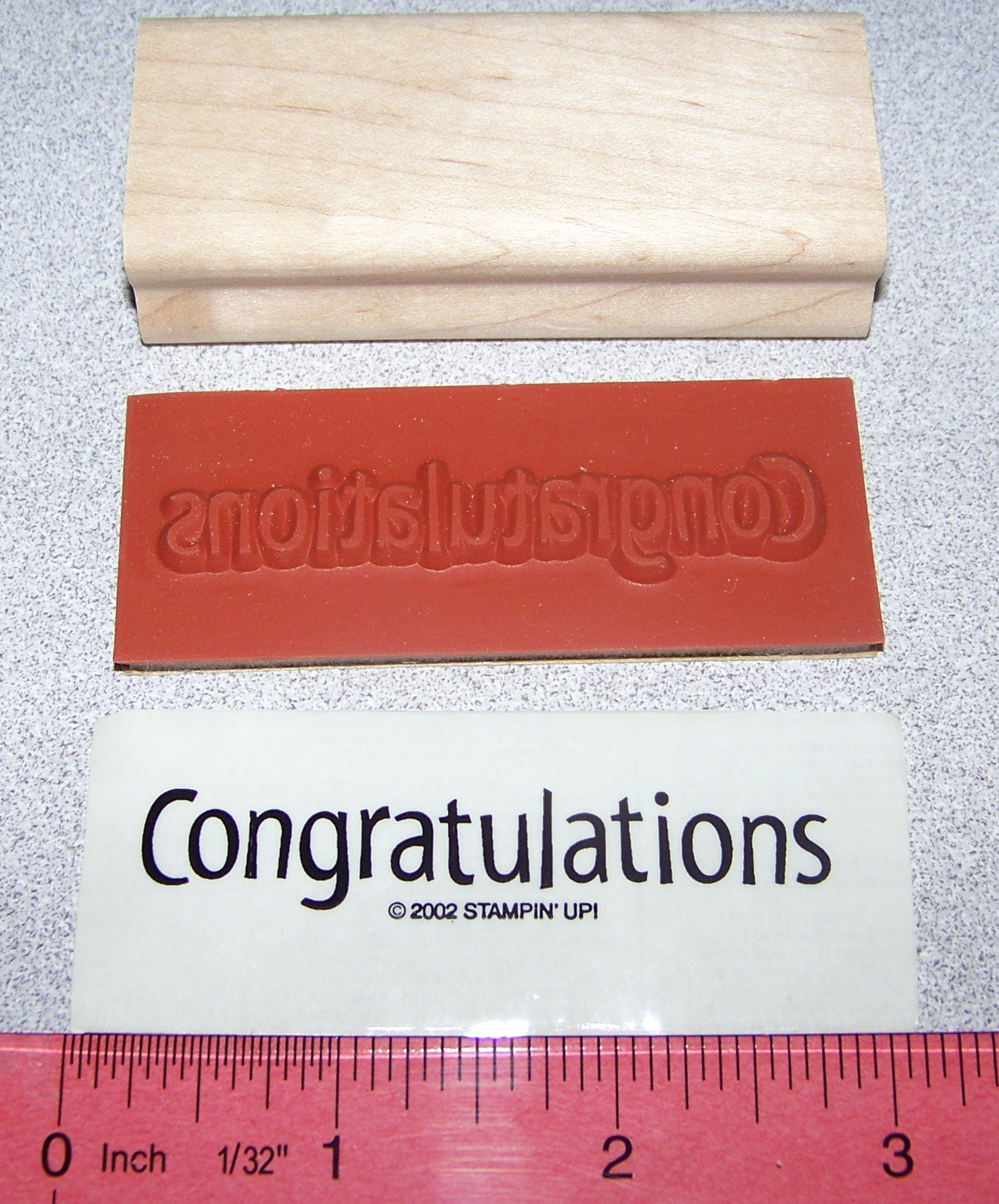 Congratulations Rubber Stamp New Job Wedding by Stampin Up All Year Cheer I