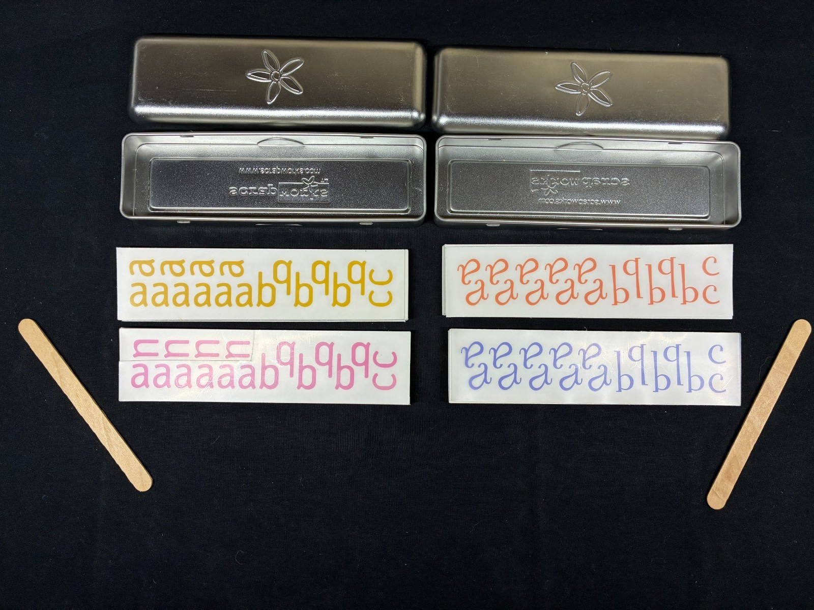 SCRAPWORKS ALPHABET TINS