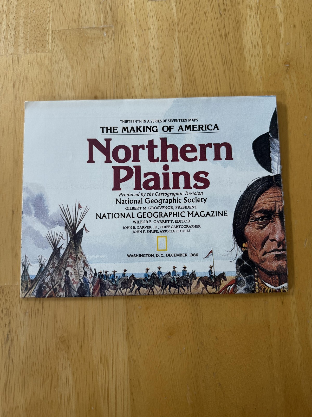 Vintage 1986 National Geographic Northern Plains Map Making Of America Folded