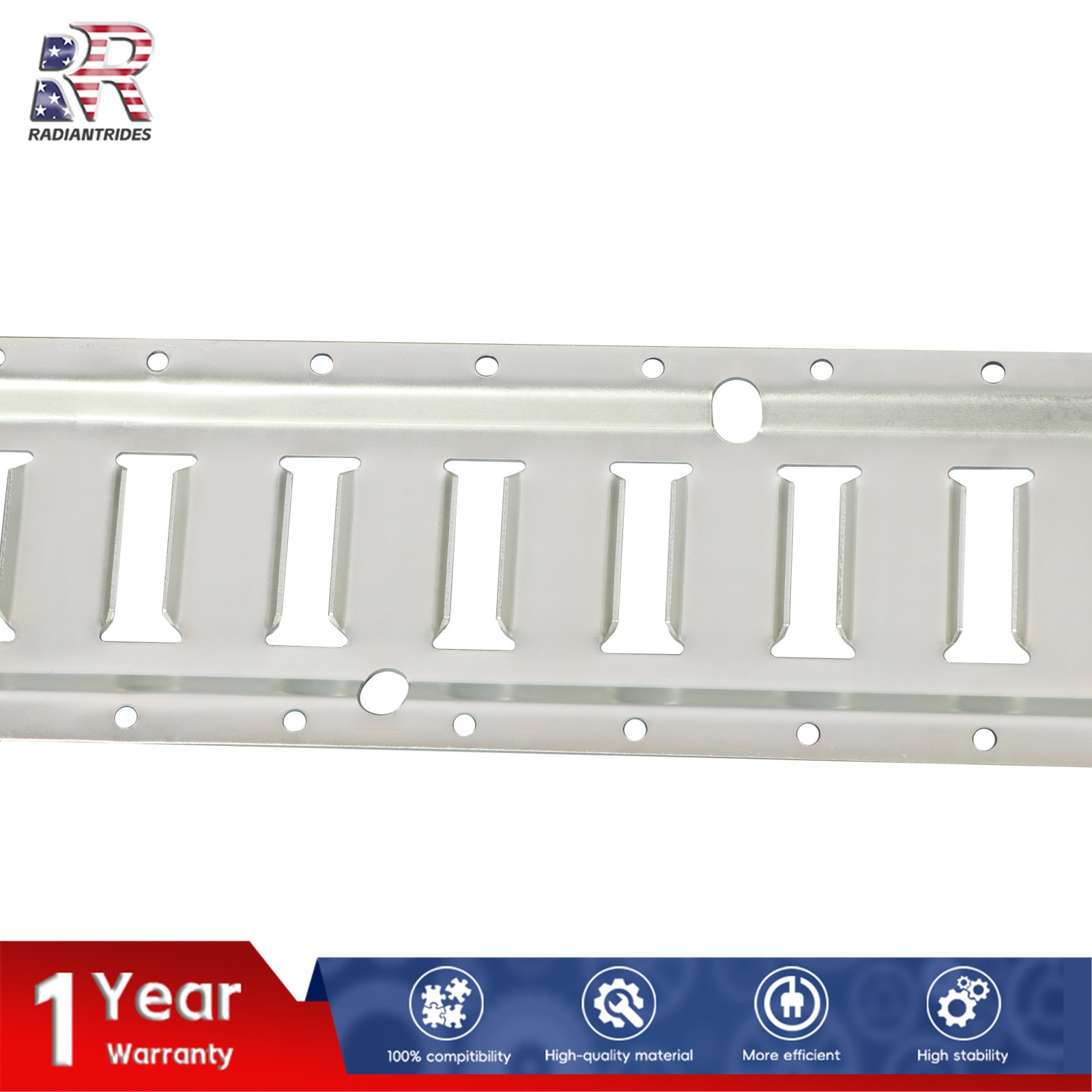 32 Piece 5' Galvanized E Track Rail Set Silver Finish Fit For Enclosed Trailers
