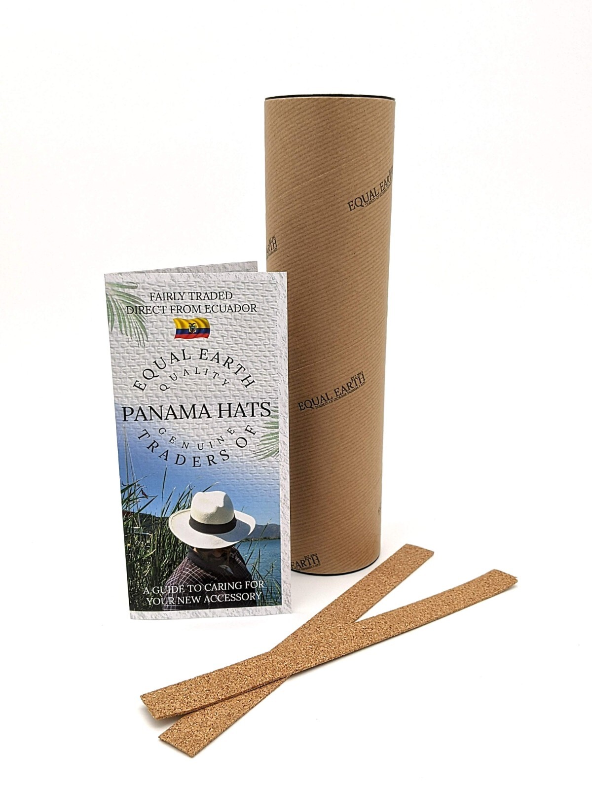 New Genuine Panama Hat Rolling Folding All Sizes Quality Travel Tube - White