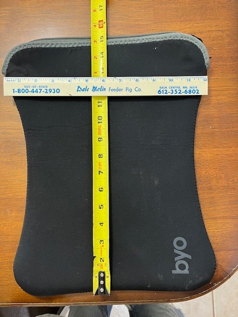 BYO Neoprene Laptop Computer Sleeve 15" Black