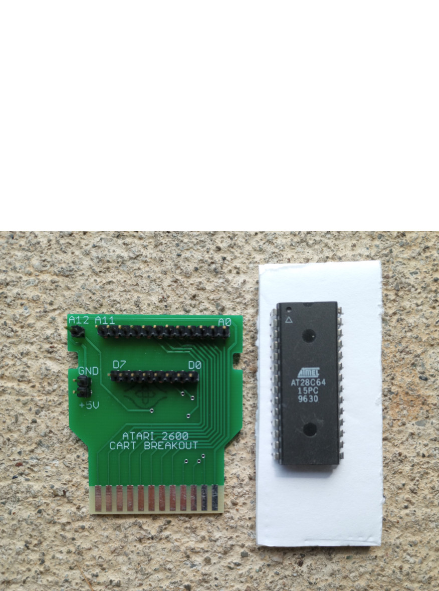 1PCS Atari 2600 game development cartridge w/  AT28C64 8KB EEPROM