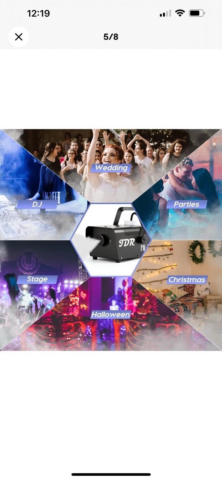Fog Machine JDR Mini 500W Smoke Machine with Auto Mode and Wireless Remote Co...
