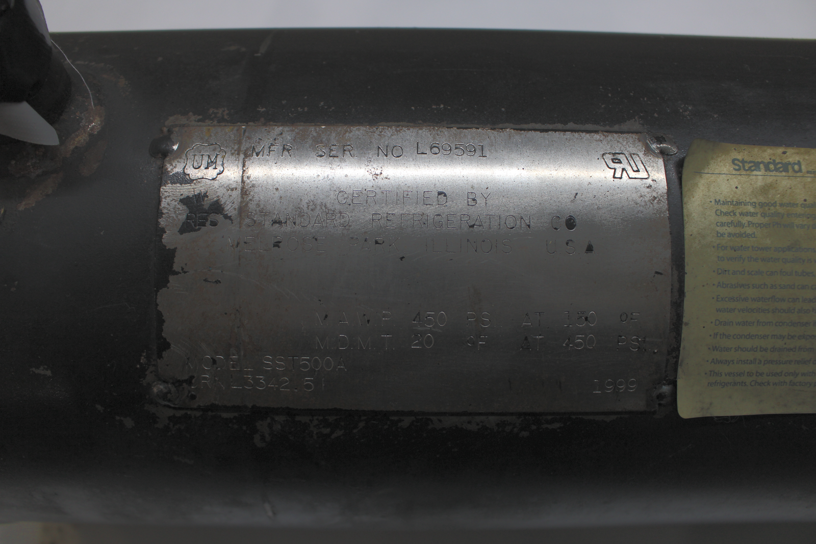 Standard Regenerative SST500A Heat Exchanger 450PSI