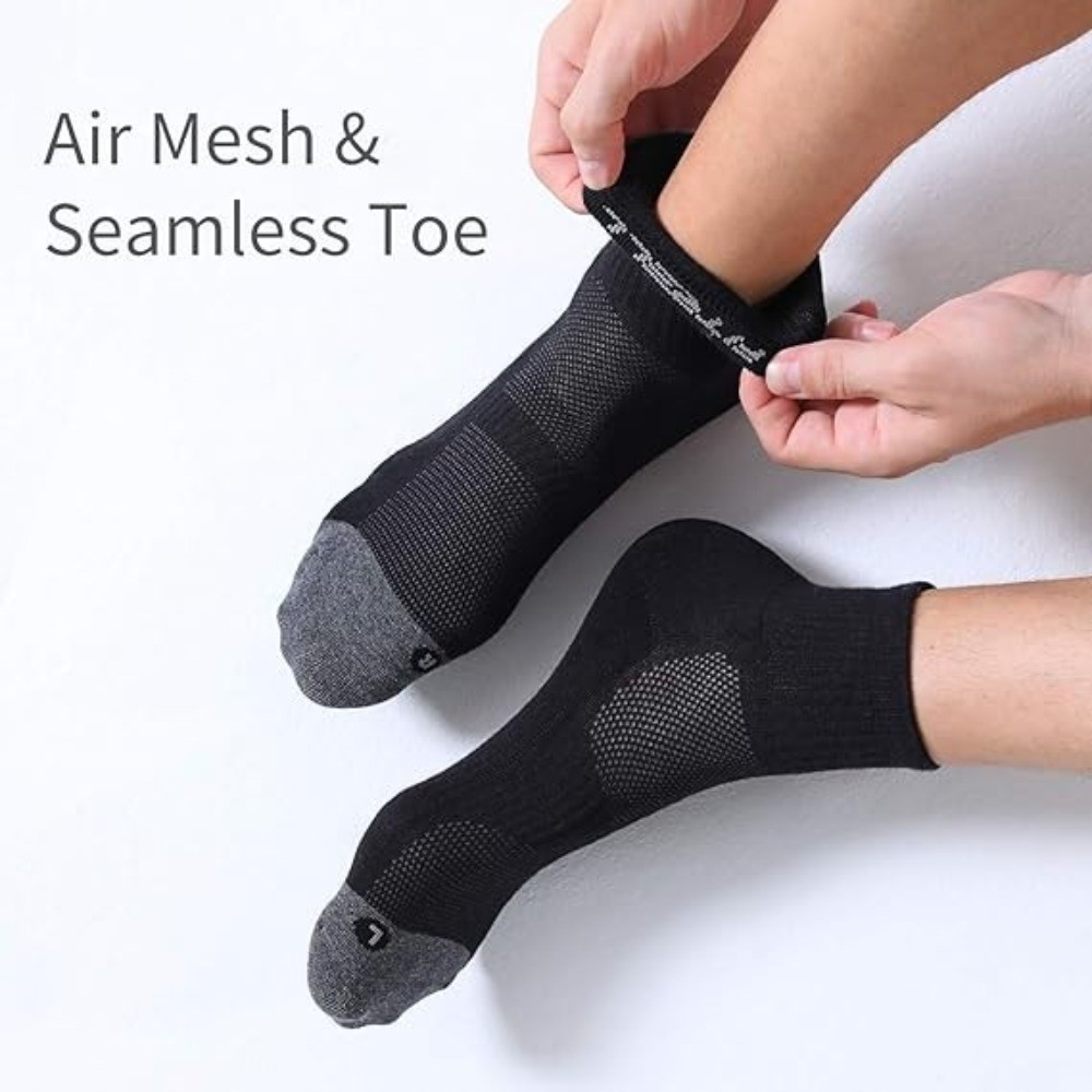 6 Pack Men's Ankle Running Socks Athletic Sports Socks Size 9-12