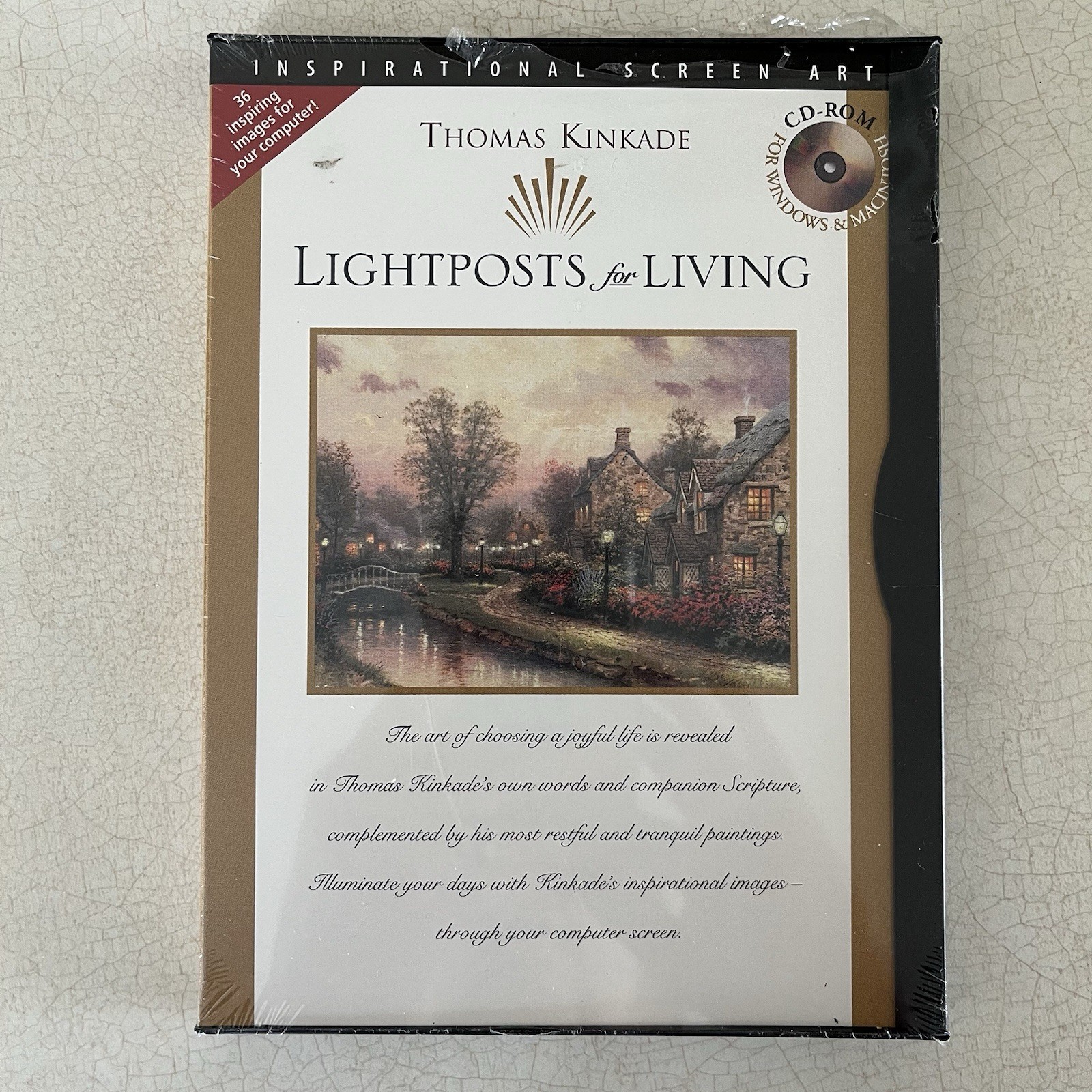 Thomas Kinkade Lightposts For Living CD-ROM NEW Inspirational Screen Art