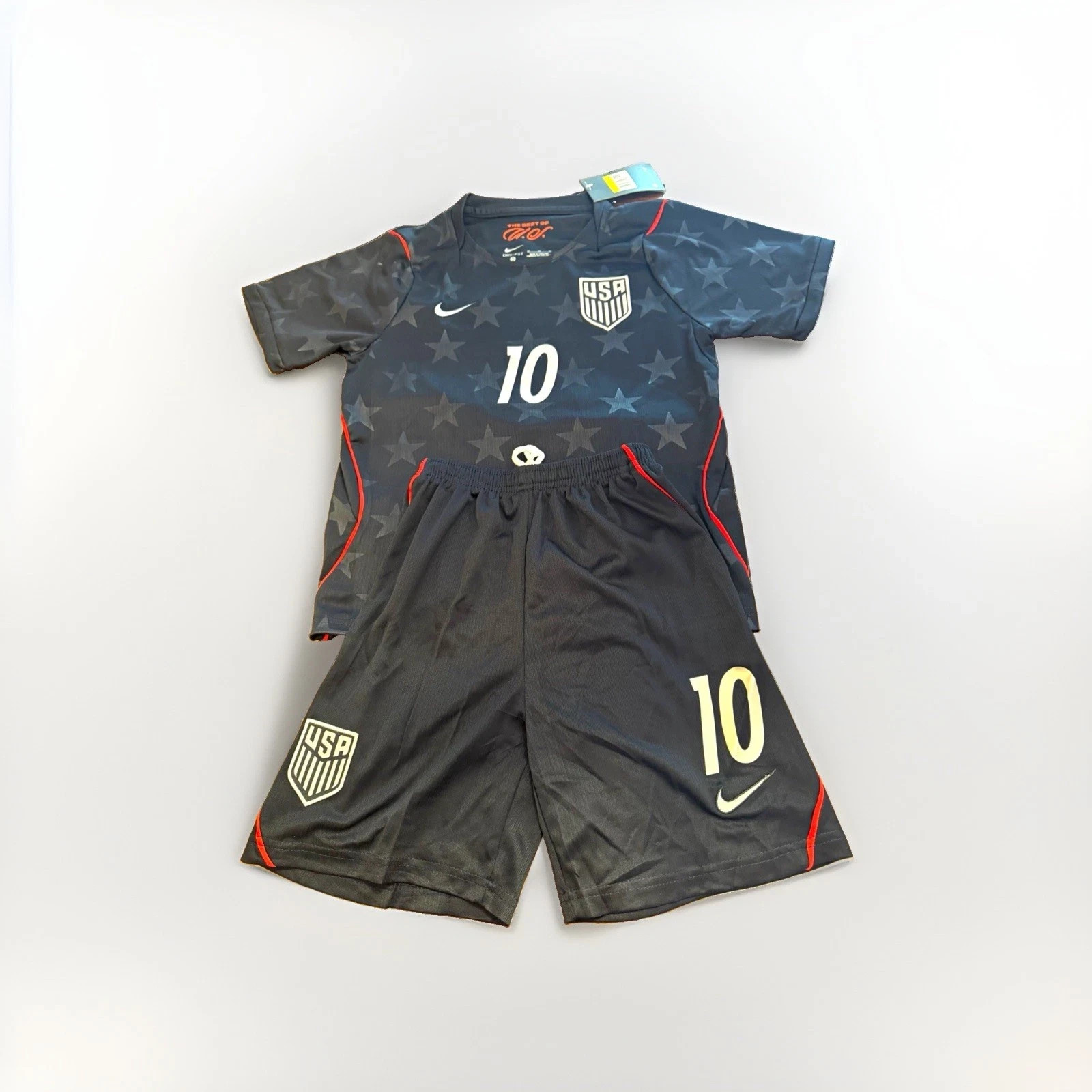 Nike USA Christian Pulisic Away #10 Soccer Youth Set