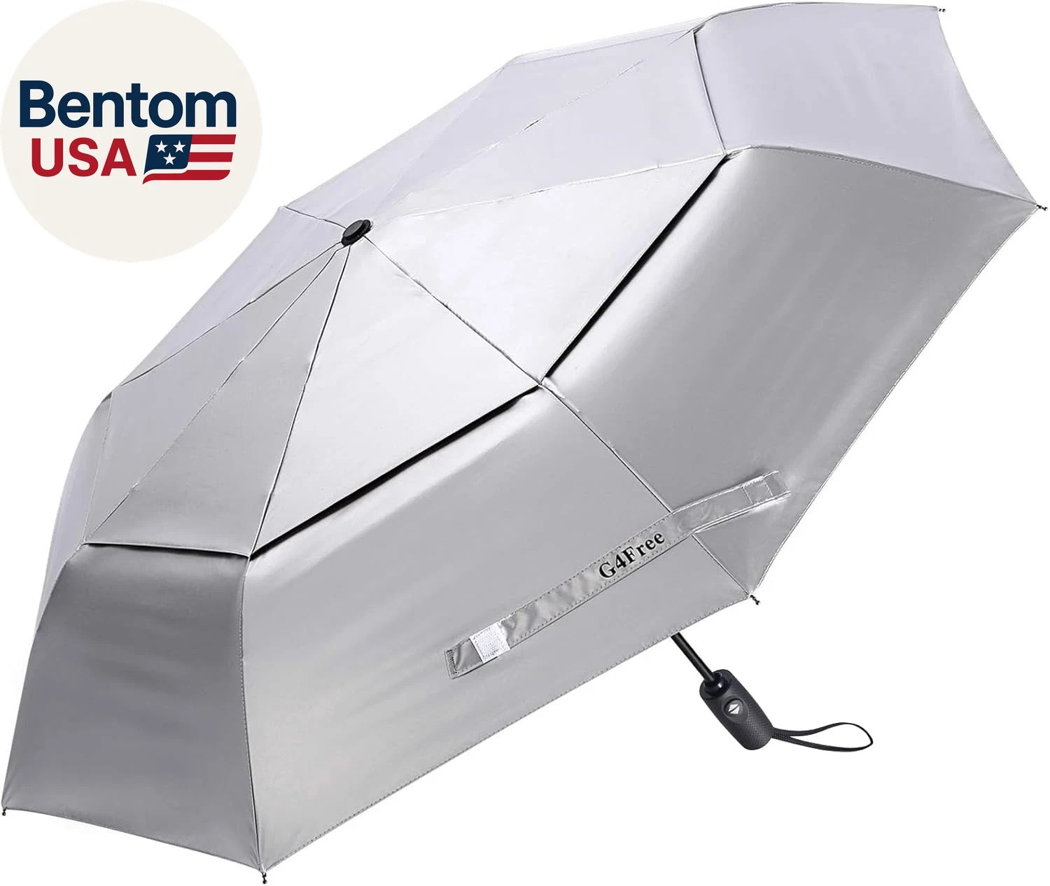 UPF 50+ UV Protection Travel Umbrella 42/46 Inch Windproof Silver Coating Sun Bl