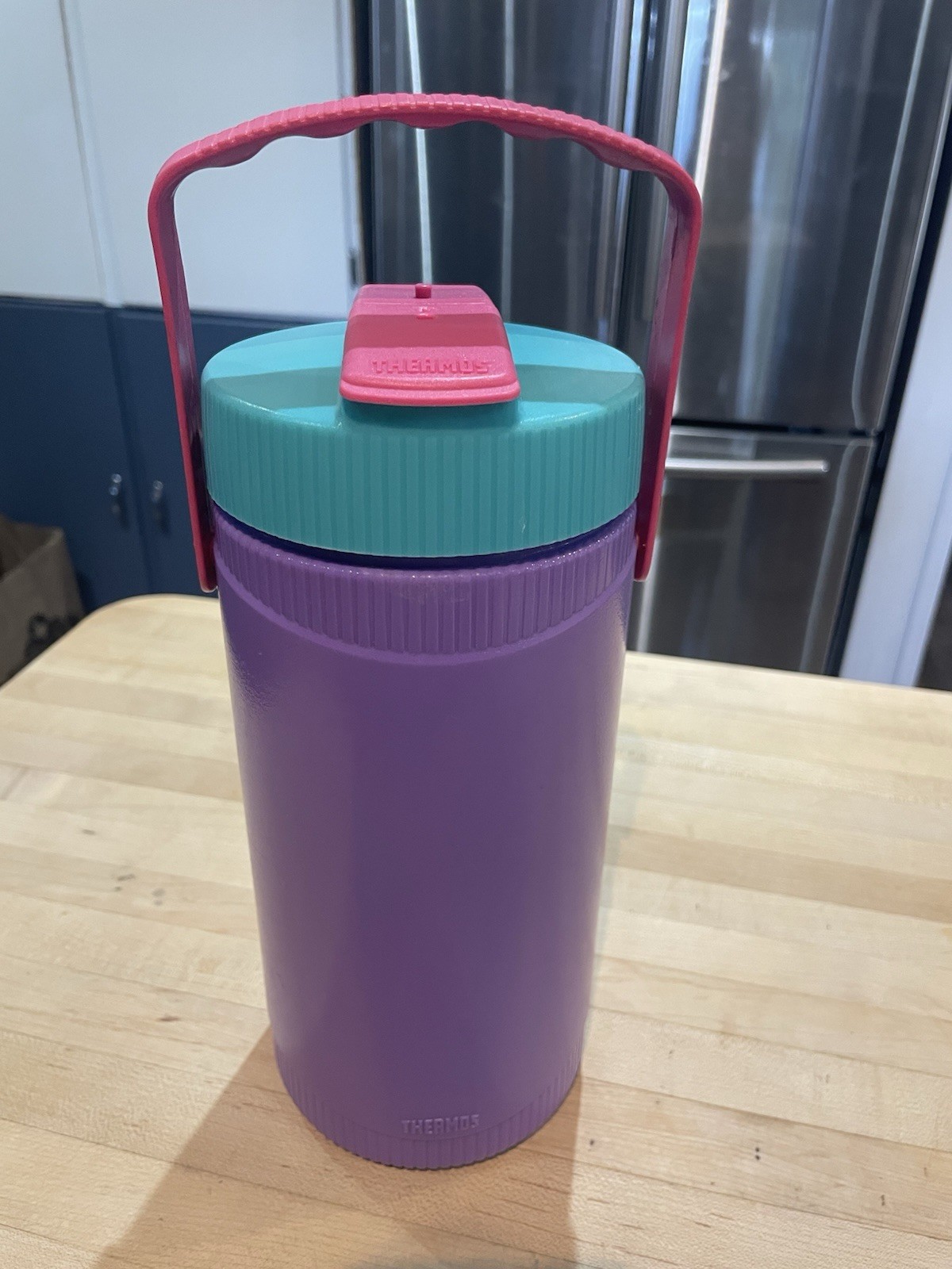 Colorblock 80s Igloo 1/2 Half Gallon Insulated Drink Cooler Purple Teal Pink Vtg