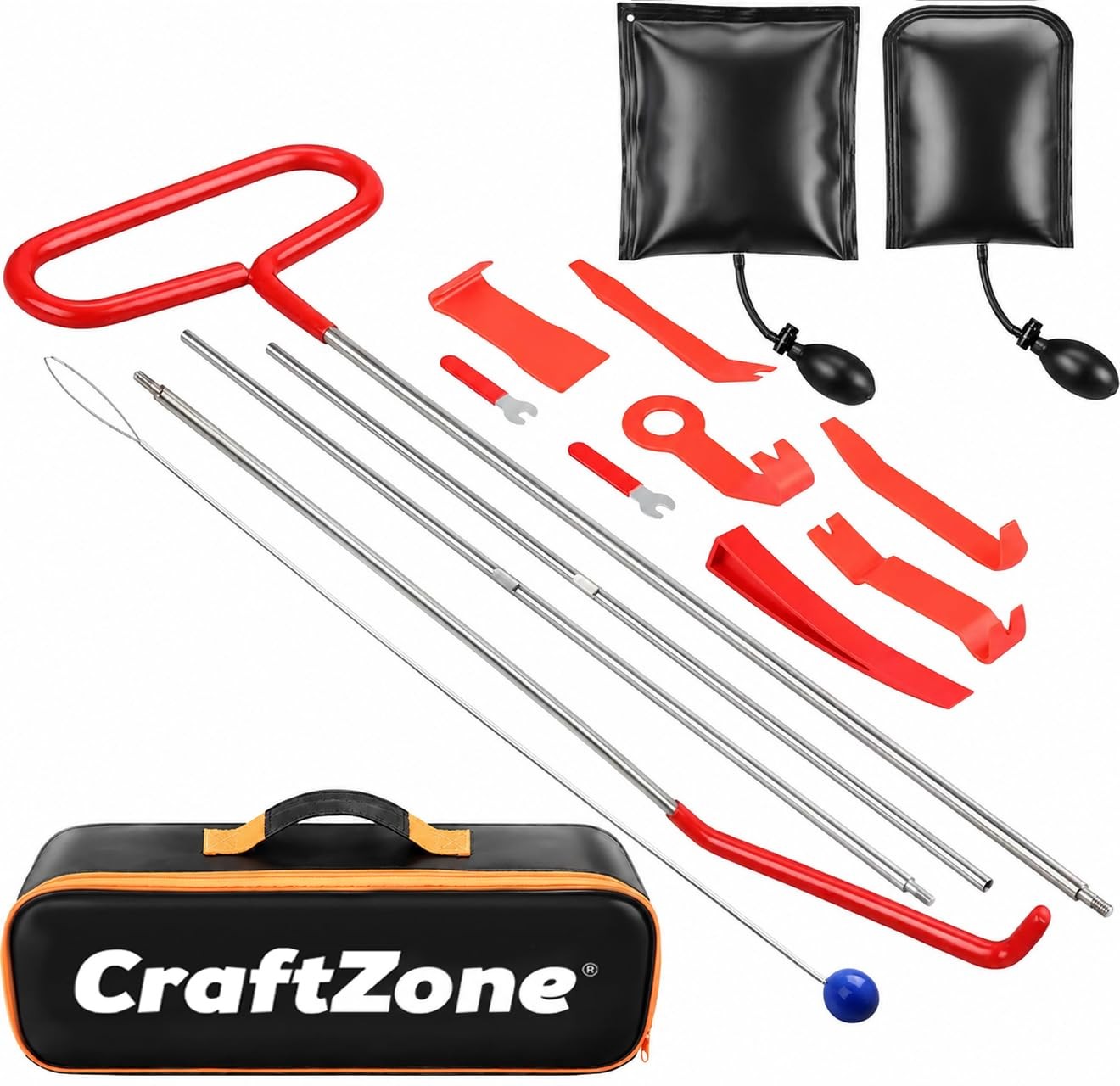 15 PCS Stainless Steel Repair Tools Car Tool Kit For Vehicles Carrier Bag