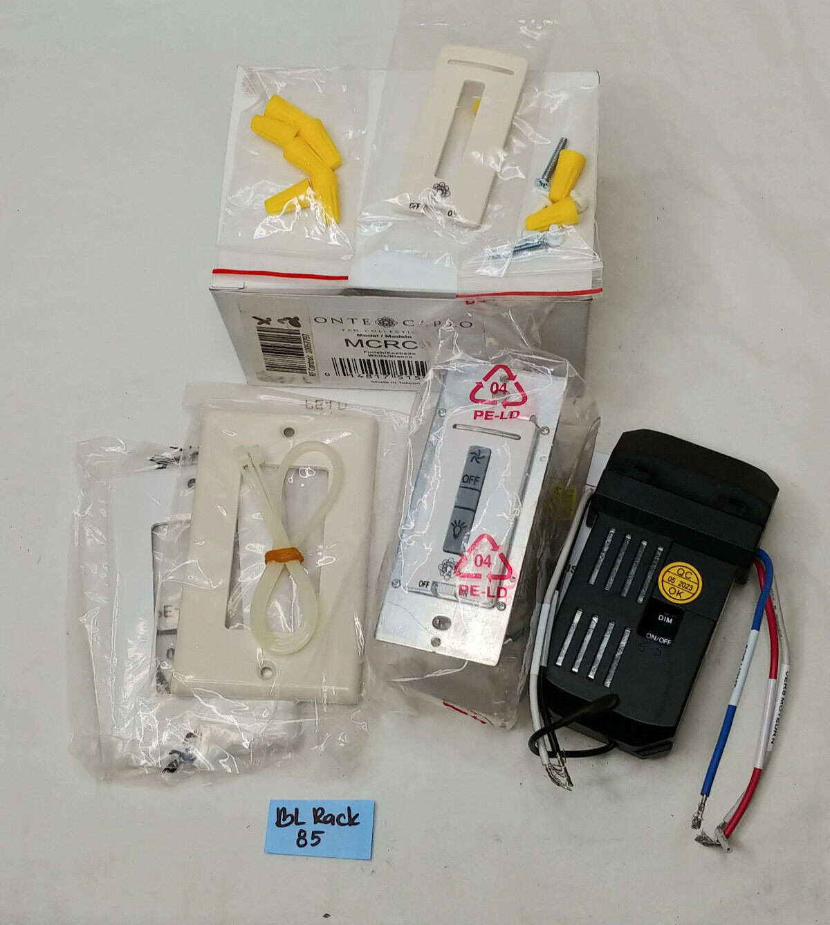 Monte Carlo Fans MCRC3 Accessory - Hard Wired Wall Remote Control/Receiver