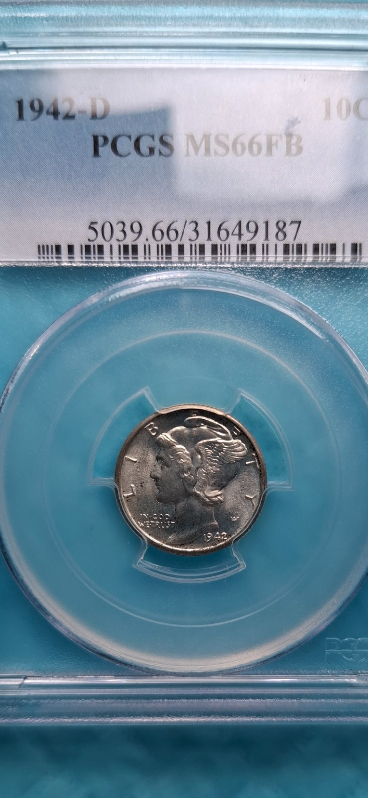 1942 d Mercury Dime MS66 FSB