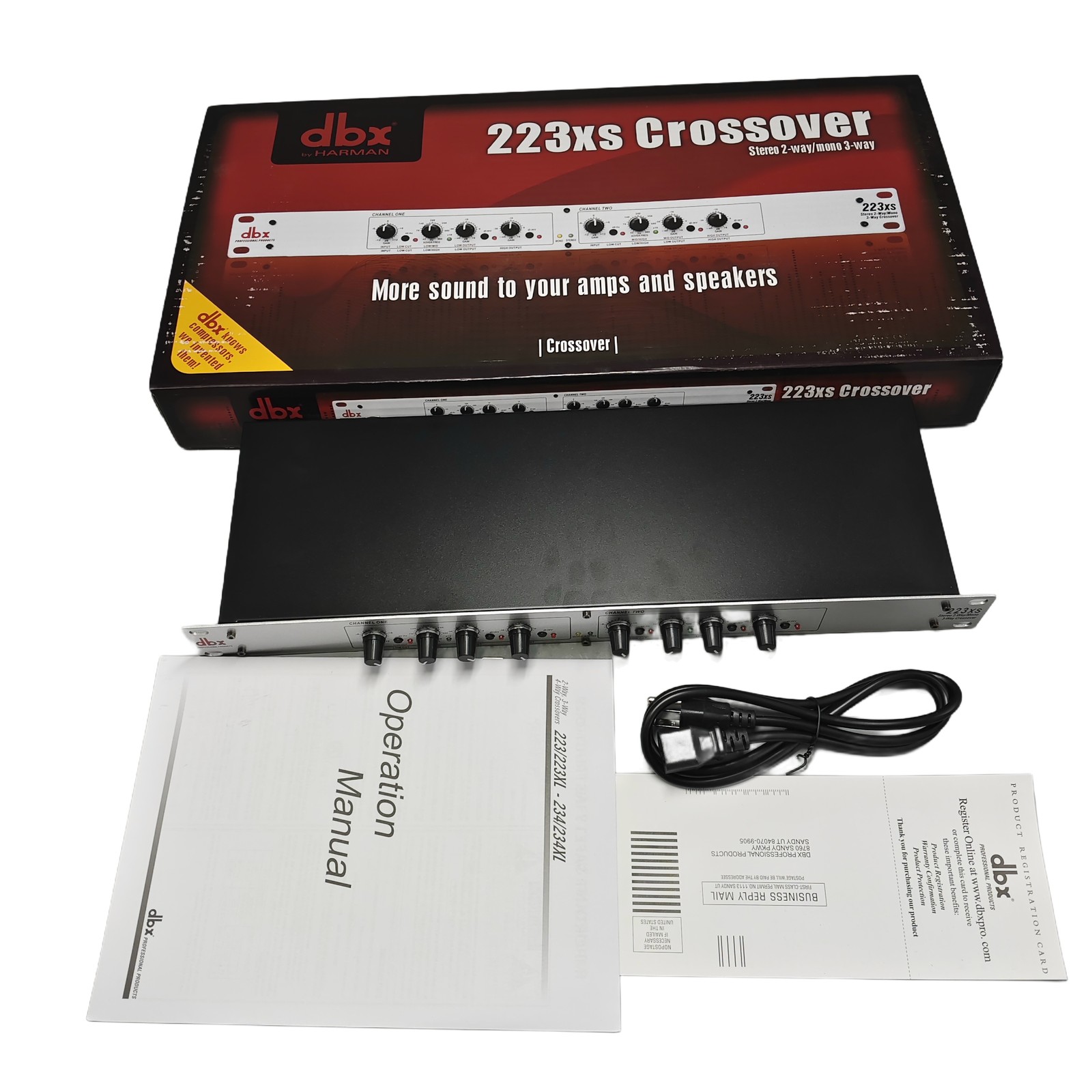 DBX By Harman 223xs Crossover Stereo 2-Way / Mono 3-Way in Box w/ 110V new