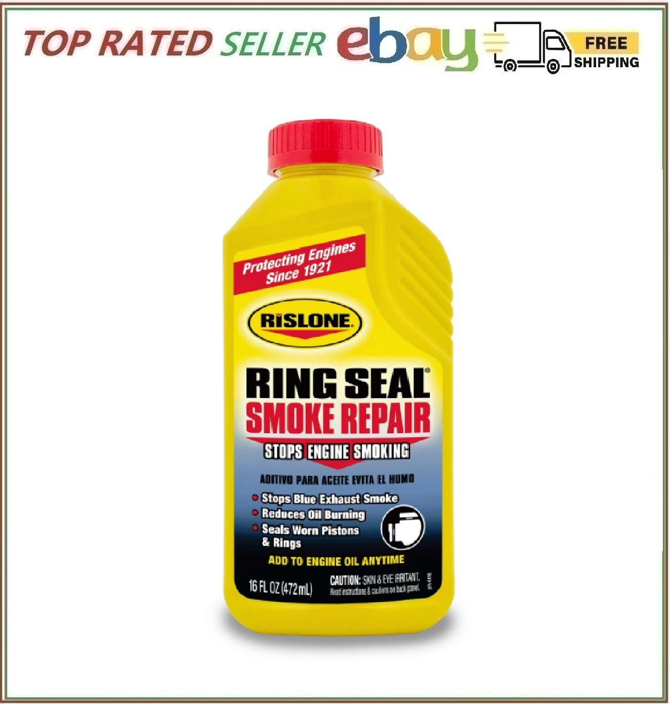 Rislone 4416 High Mileage Ring Seal Smoke Repair Automotive Additive, 16 oz