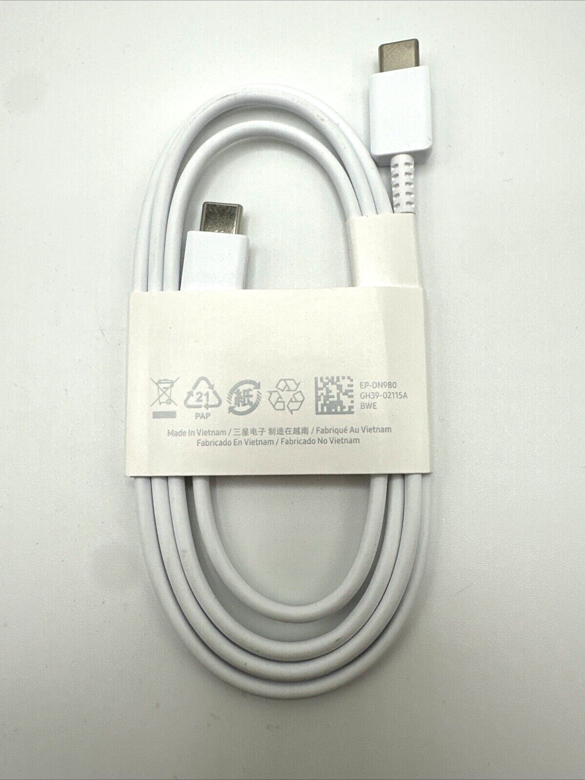 Original Samsung TYPE C to TYPE C Data Cable WHITE EP-DN980 BWE GH39-02115A