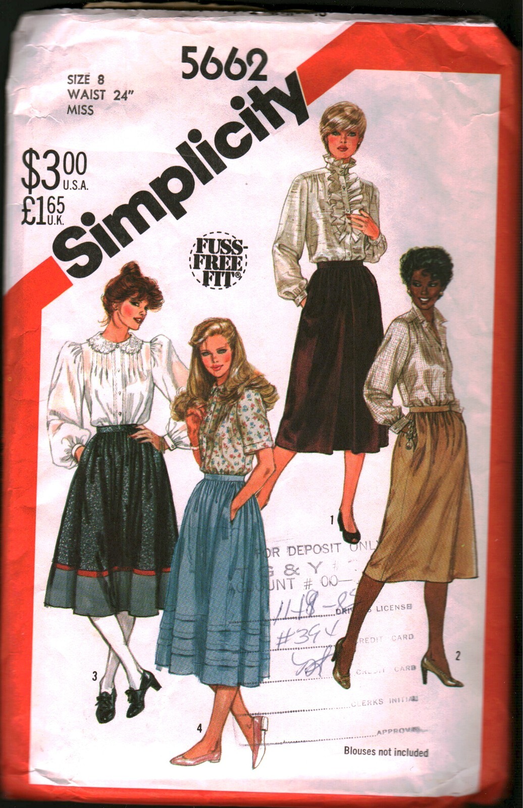 5662 Vintage Simplicity Sewing Pattern Misses Set of Skirts Two Lengths OOP Sew