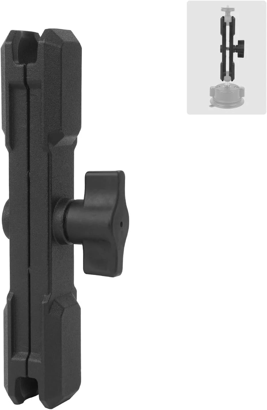 Double Socket Arm,Extension Arm Compatible with RAM Large socket arm, Black