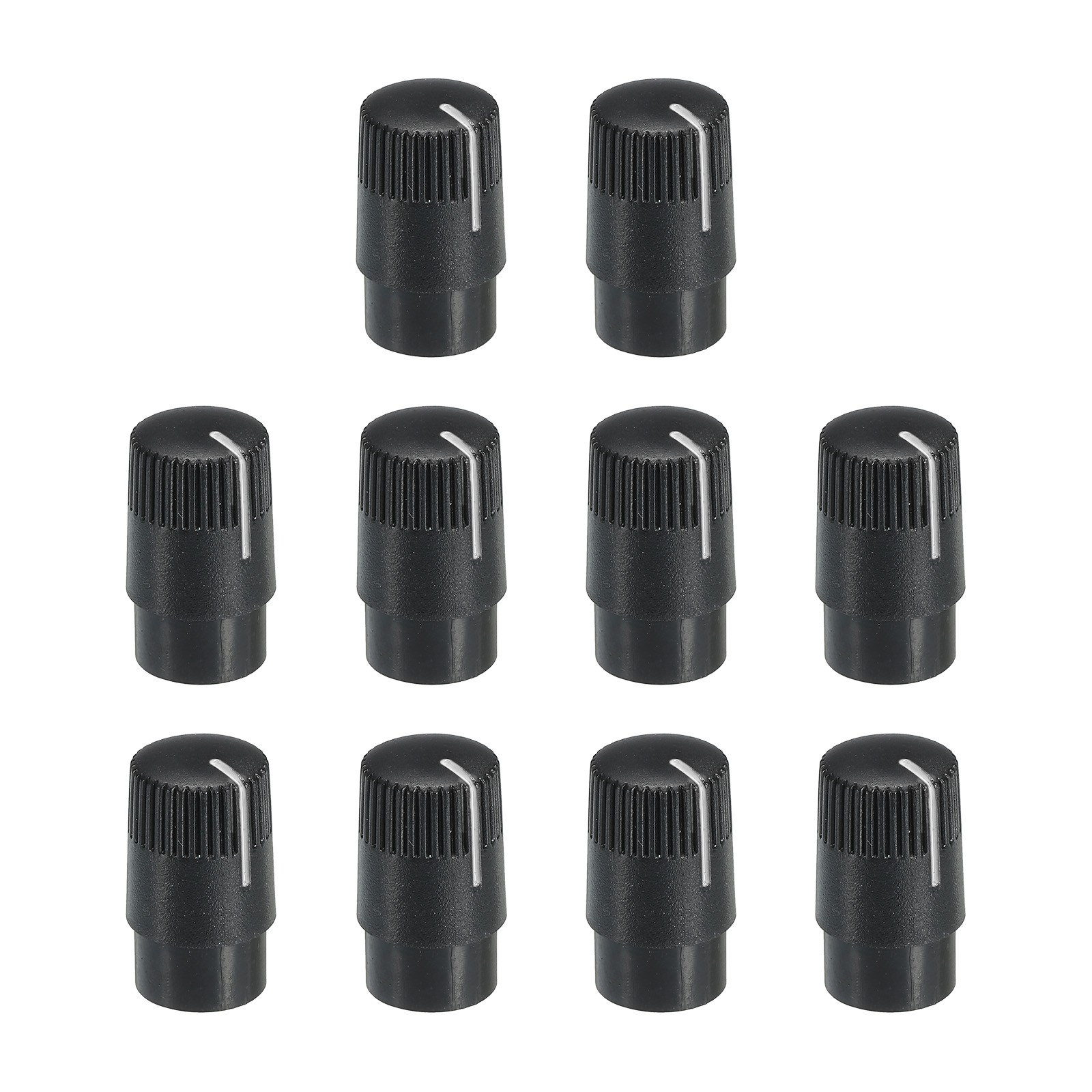 20 x Potentiometer Control Knob ABS Guitar Knob 180 Degrees D-Type Black White