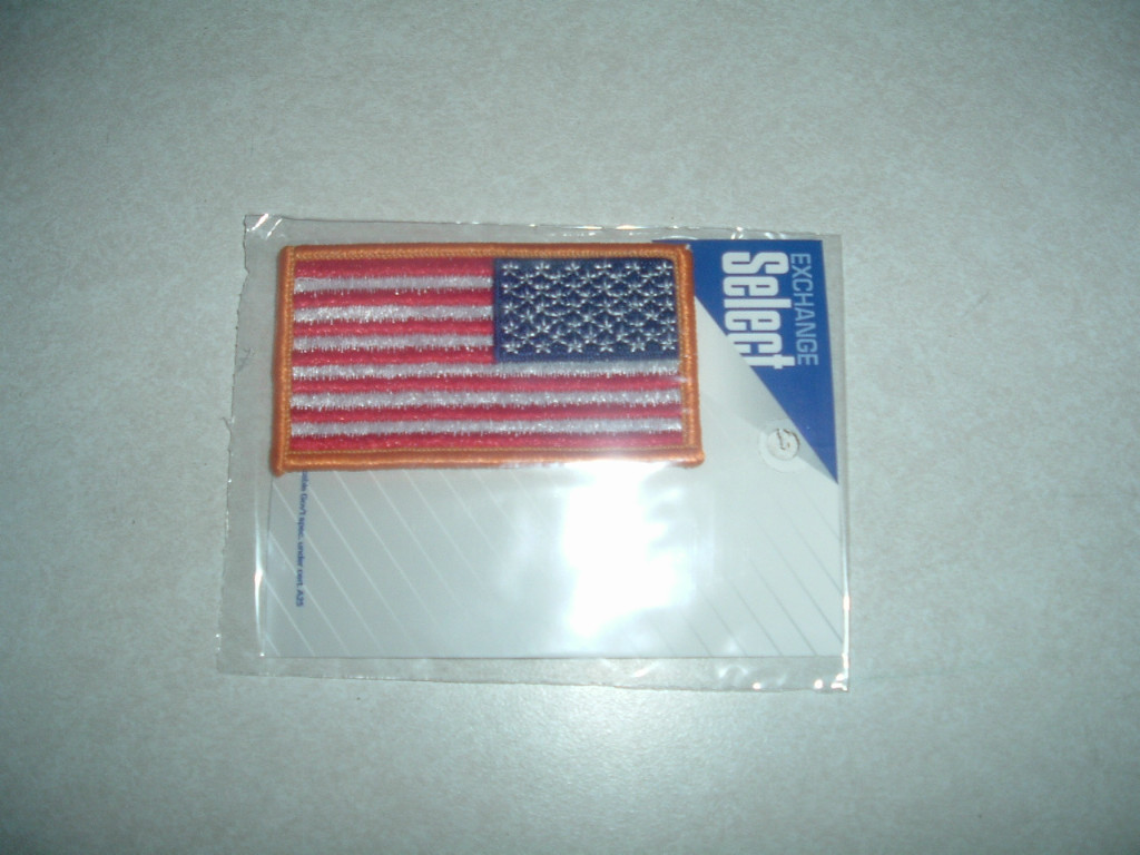PATCH MILITARY US AMERICAN FLAG REVERSE FACING SHOULDER BRAND NEW OLD STOCK SEW