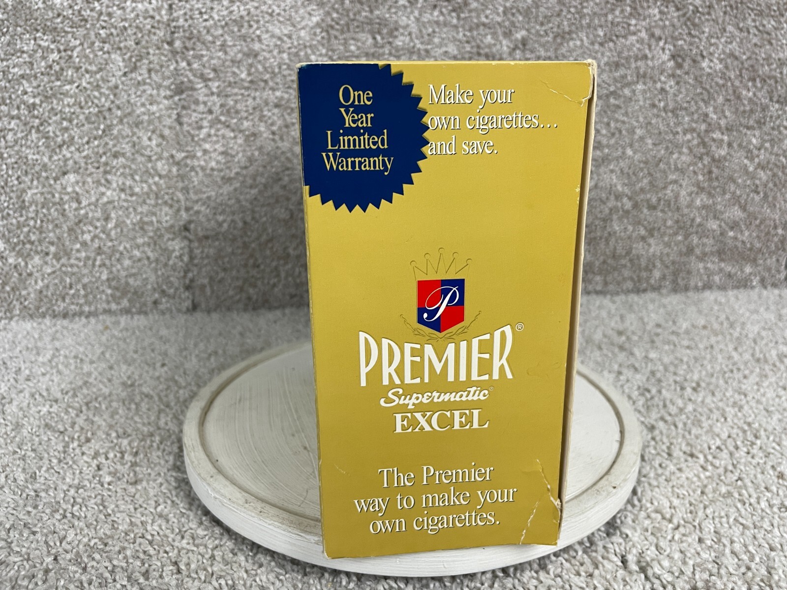 Premier Supermatic Excel Cigarette Making Machine w/ Manual 6"x2.5 Blue